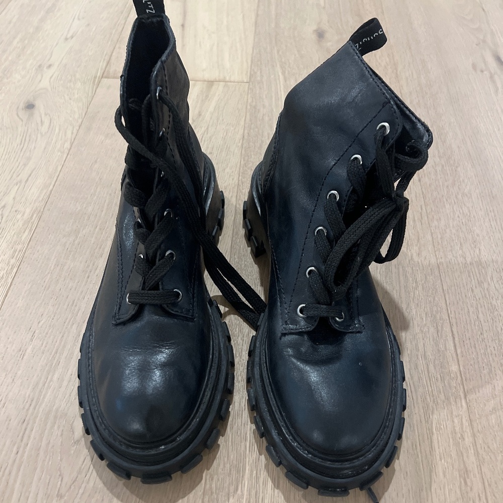 Schutz Orly lug sole combat boots